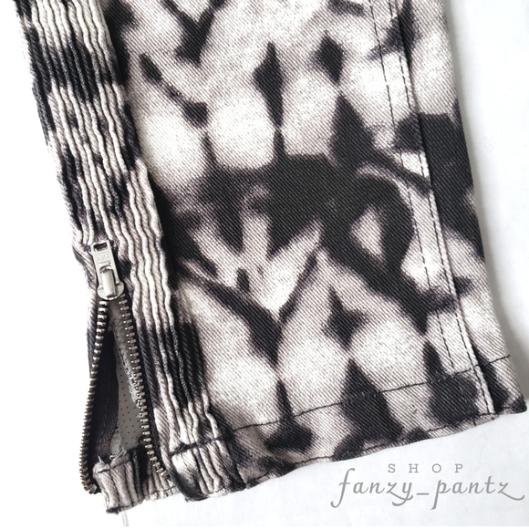 ISABEL Marant x H&M Skinny Moto Jeans Tie Dye NWOT - Picture 5 of 11